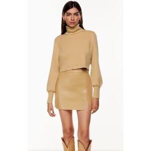 Aritizia Wilfred Rebecca Turtleneck Merino Wool & Cotton Brown, Size S, Like New